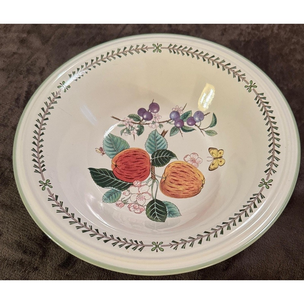 Studio Nova Garden Jubilee JK039 Rimmed Soup Bowl 9 inch Fruit Butterfly Floral